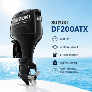 <span class=keywords><strong>Moteur</strong></span> hors-bord marin Suzuki 200 CV DF200ATX 4 temps 4 cylindres, double et triple, pour <span class=keywords><strong>bateau</strong></span> de pêche et <span class=keywords><strong>bateau</strong></span> de travail - Product Image 1