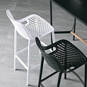 Trung Quốc nhiệm vụ nặng nề màu đen trắng không thấm nước thương mại thanh cao ghế Rỗng ra ngoài trời nhựa thanh phân với tựa lưng - Product Image 4