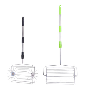 Newchance Ramasseur de balles de pickleball en acier inoxydable réglable, grande capacité, rouleau épais à pousser à la main, portable - Product Image 5