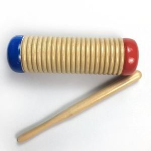 Tubo de Guiro de Madera con Tapas de Colores al por Mayor, Instrumento de Percusión Orff, Accesorio Musical para Entrenamiento Rítmico Infantil - Product Image 2