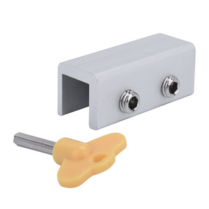 Loquet de fenêtre en alliage d'aluminium Zhan Hanlai Weishi, verrou de sécurité pour porte coulissante, dispositif de sécurité enfant, duplication de clé à double trou - Product Image 2