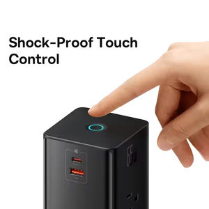 <span class=keywords><strong>Baseus</strong></span> - Cargador de Escritorio Rápido GaN de 65 W, Regleta de Alimentación Digital con <span class=keywords><strong>Control</strong></span> Táctil, 3 Tomas de CA, <span class=keywords><strong>Control</strong></span> Remoto por Aplicación para Accesorios de Juegos - Product Image 3