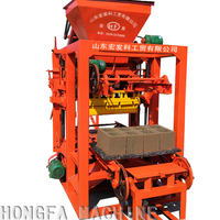 Machine à fabriquer des briques HF de haute qualité QTJ4-26D, machine à blocs manuelle, ligne de production de briques creuses, pavés, petite industrie de construction
