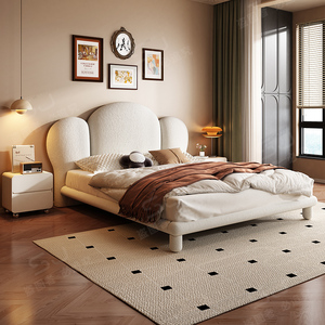 Juego de Dormitorio Rosa de Ensueño para Niñas, Cama Doble de Madera de Lujo con Cabecera en Forma de Corazón, Cama Tapizada para Hoteles, Villas, Apartamentos y Almacenes - Product Image 2