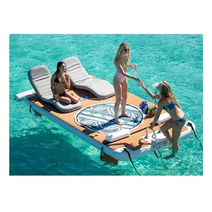 Công Viên Nước Inflatable Nổi Nền Tảng Bơi Đảo Jet Ski Dock Mat Để Bán