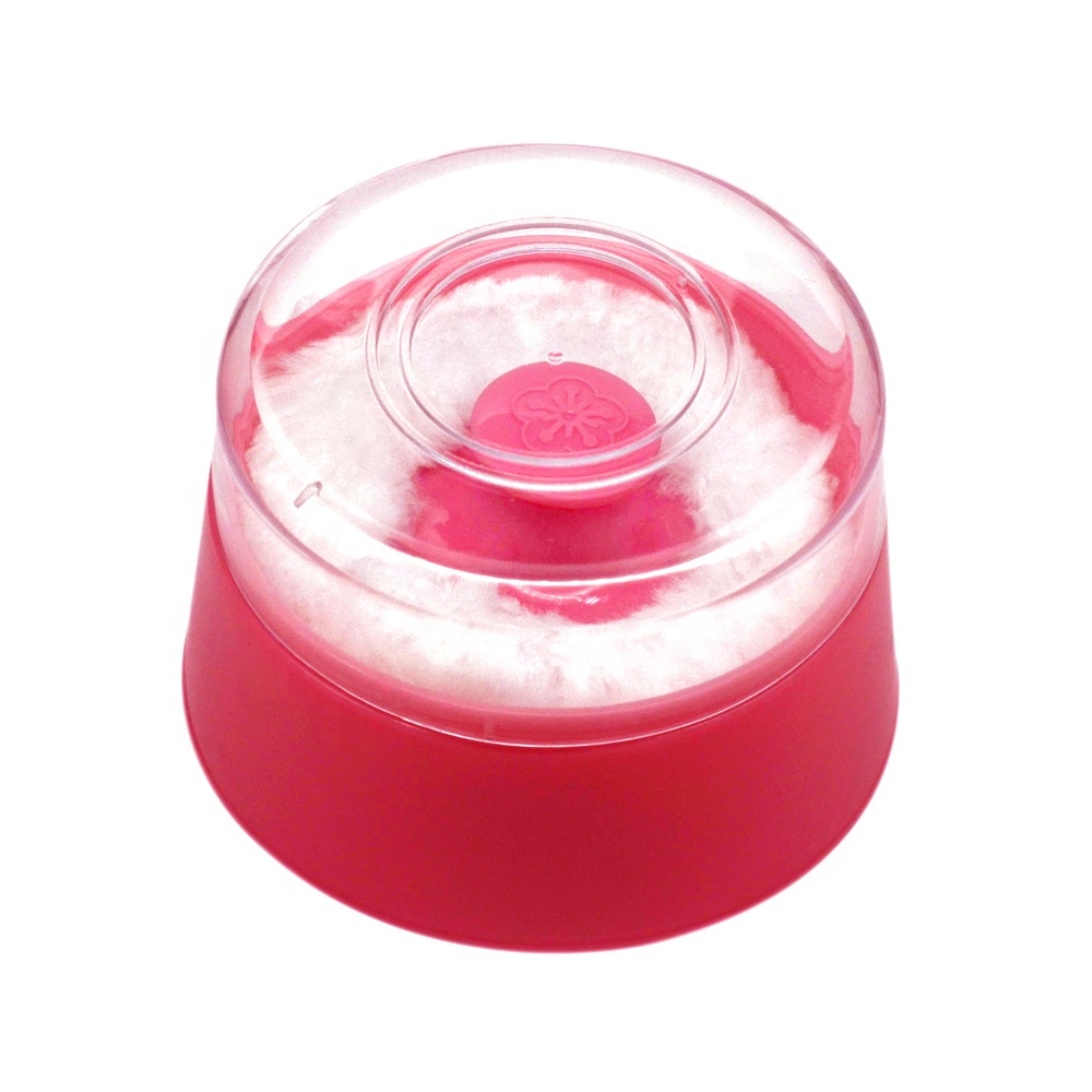 Chian manufacturer baby powder puff newborn powder case body puff with box