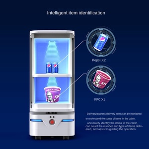 Robot de livraison intelligent Yunji Android pour les chambres d'hôtel avec interaction vocale et écran LCD - Utilisation commerciale - Product Image 2