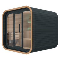 Sauna Cúbica de Madera, Hecha de Madera de Hemlock de Alta Calidad, con un Grosor de Tablero de 38 mm y un Calentador de 9000 W