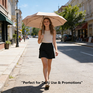 Parasol anti-UV ultra-léger, pliable en cinq sections, manuel, classique, renforcé, pour adultes, idéal comme cadeau d'affaires - Product Image 3