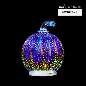 Decorazioni di <span class=keywords><strong>Halloween</strong></span> a Forma di <span class=keywords><strong>Zucca</strong></span> in Vetro <span class=keywords><strong>con</strong></span> LED a Batteria 3D Effetto Fuochi d'Artificio, Certificato CE ROHS per Uso Interno - Product Image 3