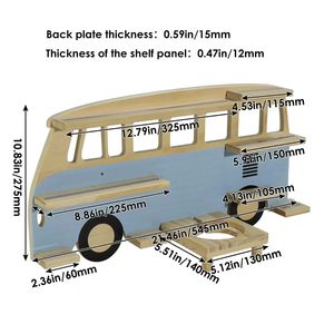 <b>Wall</b> Mounted Wooden Bus Shelves For Figurines And Blind Boxes Living Room <b>Display</b> Rack Multi Tier Storage Organizer - Product Image 5