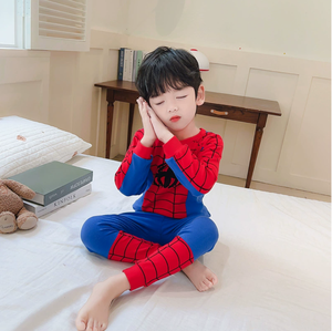 ชุดนอนการ์ตูนซูเปอร์ฮีโร่สุดน่ารักสำหรับเด็กผู้ชาย ชุดนอนสองชิ้น ชุดนอนใส่สบายสำหรับอยู่บ้าน - Product Image 2