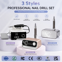 Perceuse à ongles professionnelle 45000 tr/min, perceuse à ongles sans fil 65W, lime à ongles électrique portable pour salon de manucure