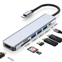 Mosible USB C Hub HD-ใช้งานร่วมกับ Rj45 VGA อะแดปเตอร์ OTG Thunderbolt 3 Dock PD TF SD 3.5มม.สำหรับ Macbook Pro/Air M1