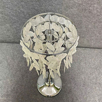 Support à fleurs en fer de luxe LEXI de haute qualité avec coque en acrylique perlée, taille personnalisable, centre de table pour mariage et fête