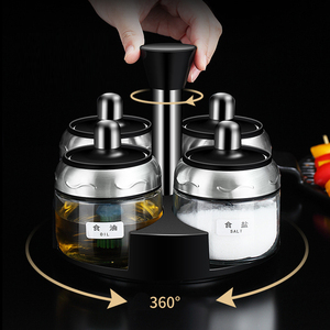 Aeofa 300ml 4 in 1 vaso di spezie in vetro di lusso nuovo Design con etichette a cucchiaio - Product Image 3
