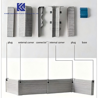 Plinthe PVC moderne à clipser effet bois, hauteur 80-150mm, étanche, avec câblage dissimulé, pour décoration intérieure - Vente en gros usine