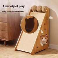 Sisal Cat Scratch Board mit kratz festem Holznest-Sofa Verschleiß festes Cat Claw Pad Cat Bed-zum Schleifen von Artefakten