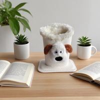 Support à lunettes en peluche de style nordique, support à lunettes mignon de dessin animé, organisateur de bureau pour ranger lunettes et stylos