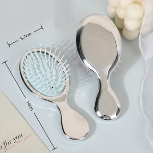 Electroplated Air Cushion Massage <strong>Brush</strong> Portable <strong>Hair</strong> <strong>Brush</strong> for Kids Rose Gold Silver <strong>Travel</strong> <strong>Hair</strong> <strong>Brush</strong> - Product Image 2