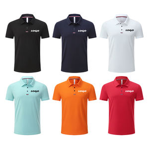 T-shirts polo confortables en coton respirant avec broderie personnalisée Chemise d'événement Vêtements de fitness - Product Image 3