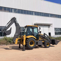 TW388T Excavator Backhoe Pabrik 4x4 Mini Traktor Wheel Loader Diesel yang Dapat Ditarik 4wd untuk Dijual