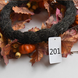 Ghirlanda di Fiori Artificiali con Foglie d'Acero Autunnali e Zucche per Decorazioni Matrimoniali e Domestiche, per la Festa di Ognissanti - Product Image 3