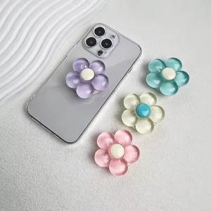 3D Cute Transparent Flower Bow Design Folding Finger Ring Phone <strong>Holder</strong> for <strong>iPhone</strong> Supports Pocket Stand Bracket - Product Image 2