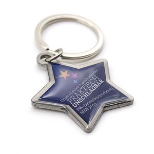 3D Metal Customized Metal Silver Color Plating <b>Custom</b> Keychain Dice Keychain - Product Image 2