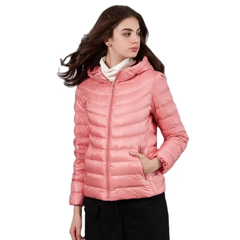 핑크 블루 라이트 깃털 도시 패션 블랙 여성 새로운 스타일 싸구려 따뜻한 여성 중간 긴 코트 겨울 자켓
