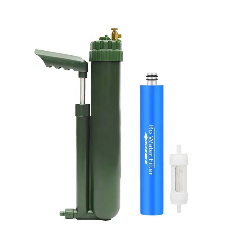 Filterwell Osmose Reversa Membrana 0.0001 Micron Survival Emergência Pessoal Bomba De Mão Portátil Acampamento Ao Ar Livre Filtro De Água