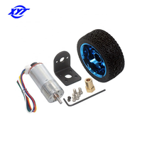 XYT JGA25-370 encodeur 25mm 6v 12v 24v Robot voiture 13 pièces Kit ensemble 65mm pneu roue moteur à engrenages cc avec encodeur pour châssis de voiture intelligente