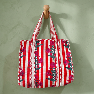 100% Cotton Embroidery Quilted French Country Style Large Capacity Lightweight Travel Storage Tote <b>Bags</b> for Food Jewelry - Product Image 2