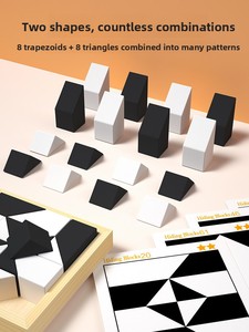 Blocchi di Costruzione in Legno Nascosti Bianchi e Neri, Puzzle a Tema Animali e Natura, <span class=keywords><strong>Giochi</strong></span> di Allenamento Mentale e Intelligenza per Bambini - Product Image 4
