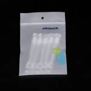 맞춤형 재밀봉 가능 셀프 씰 젖빛 매트 플라스틱 포장 PE 인쇄 로고 지퍼락 지퍼백 행홀
