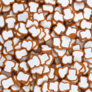 500G 10MM Miniature Alimentaire Toast Pain Polymère Argile Saupoudrer Tranches Toast Pain pour Slime DIY Artisanat Art Décoration Nail Tumblers - Product Image 2