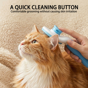 <span class=keywords><strong>Spazzola</strong></span> Autopulente con un Clic per la Rimozione del Pelo di Animali Domestici Pettine Massaggiante per Cani e Gatti in Materiale TPR <span class=keywords><strong>Spazzola</strong></span> di Bellezza per la Pulizia degli Animali - Product Image 2