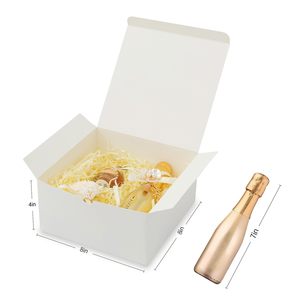 กล่องของขวัญสีขาว 12 แพ็คพร้อมฝาปิด สติ๊กเกอร์ เทป ง่ายต่อการประกอบ สำหรับกล่องของขวัญขอเพื่อนเจ้าสาว - Product Image 6