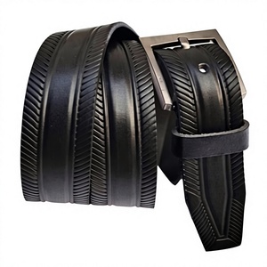 Ceinture rectangulaire en cuir de vachette de style européen vintage BS INTERNATIONAL, boucle en acier, imperméable, écologique, robuste, qualité supérieure - Product Image 4