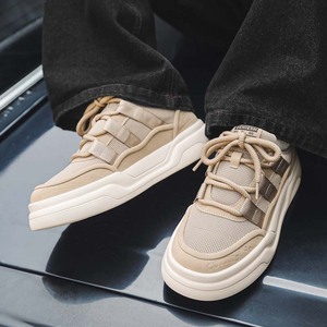 EmoPipe Baskets Chunky pour Hommes, en Maille Respirante, à Bout Rond, à Lacets, à Plateforme Rehaussante, Chaussures Décontractées Printemps - Product Image 3