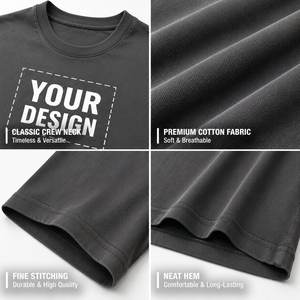 <b>Men</b> Tshirt Custom Design Cotton Oversized Streetwear Premium 100% Cotton Soft Loose Fit Casual Short Sleeve Tee OEM ODM Style - Product Image 3