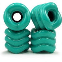 Roues de skateboard Shark Wheel 60 mm 78a en polyuréthane |   Polie |   California Roll |   Lot de 4