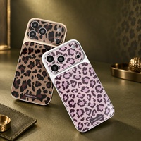 Personnalisation de coque de téléphone portable, PC, imprimé léopard, antichoc pour iPhone