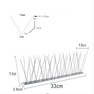 Qiao Liang Bird Catcher Anti piccioni e piccoli parassiti repellente per uccelli Spikes base di spine per uccelli è in acciaio inossidabile - Product Image 2