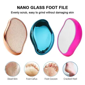Gouden Nano Glas Voetvijl Manicure En Pedicure Nagelverzorging Tools Premium Voeten Dode Huid Eeltverwijderaar