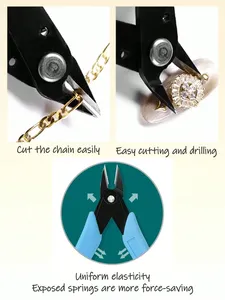 1pcs Stainless Steel Nail Art Scissors, Rhinestone Remover, Nail Art Decorations Removers, Diagonal Pliers, Nail Cutter Manicure - Product Image 4