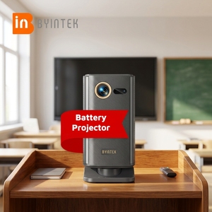 Mini <span class=keywords><strong>projecteur</strong></span> BYINTEK P70X, batterie 10000 mAh, <span class=keywords><strong>design</strong></span> portable, enseignement en classe, cinéma à domicile, camping en plein air, 3D 4K Beamer - Product Image 1