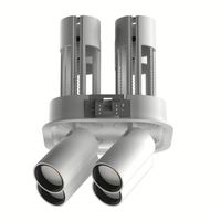 Spot LED encastré carré blanc chaud 6W 12W 25W, orientable et réglable, CRI97 IP33, dimmable, pour salon