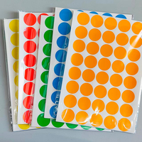 Etiquetas adhesivas de 33 colores, Etiquetas de codificación circulares de puntos brillantes para clasificación de archivos, organización de inventario