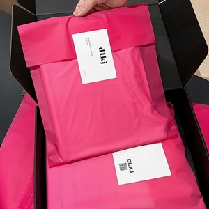 Bolsa de Compras de Plástico, Bolsa con Logotipo Personalizado, Bolsa de Mano de PE, Bolsa de Mano con Boca Plana y Pegatinas, para Tiendas de Ropa Femenina - Product Image 3